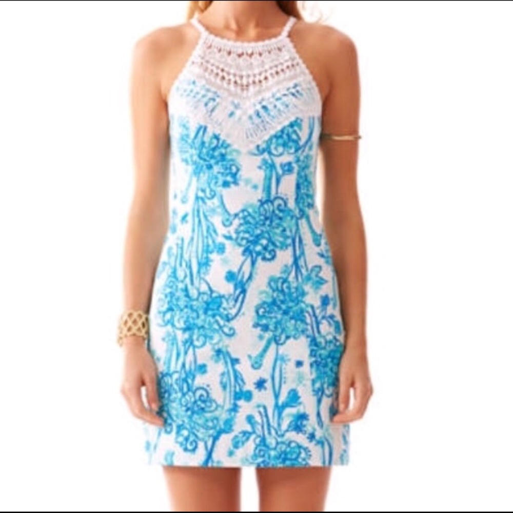 Lilly Pulitzer back it up pearl shift dress.